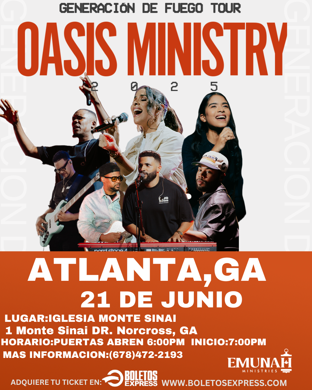 OASIS MINISTRY - GENERACION DE FUEGO TOUR - ATLANTA