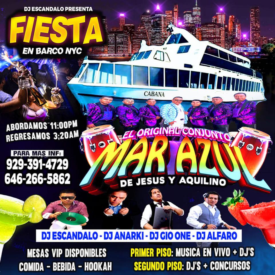 RUMBA LATINA EN BARCO  + AGRUPACIONES + DJS + MANHATTAN NY