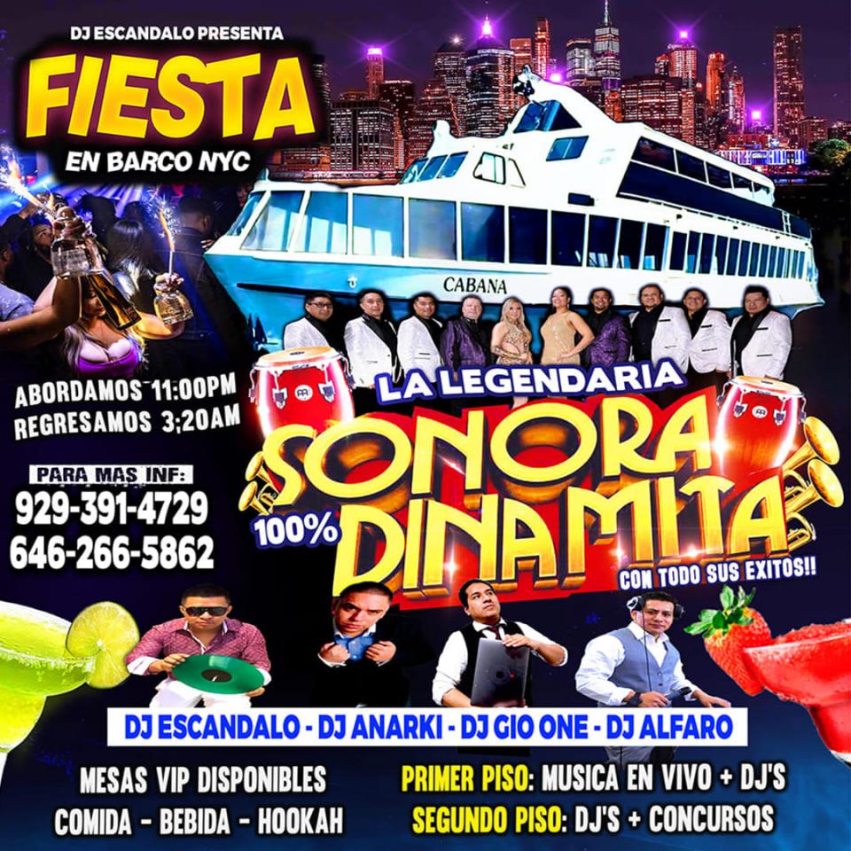 RUMBA LATINA EN BARCO  + AGRUPACIONES + DJS + MANHATTAN NY