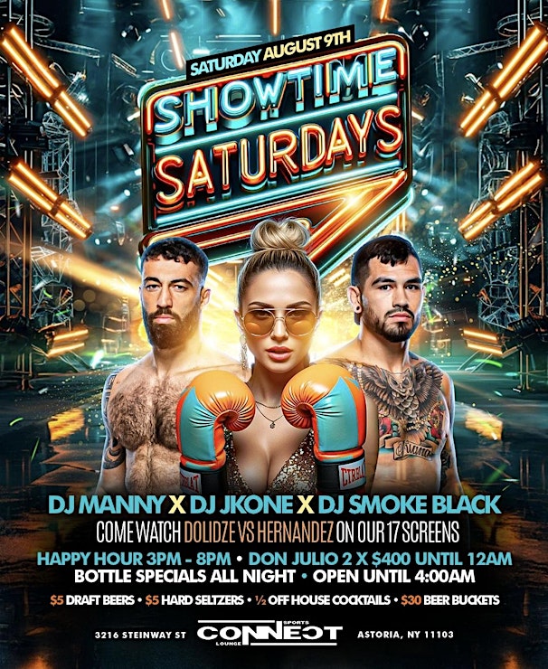 Showtime Saturdays at Connect Lounge Astoria – Free Tickets UFC Fight Night